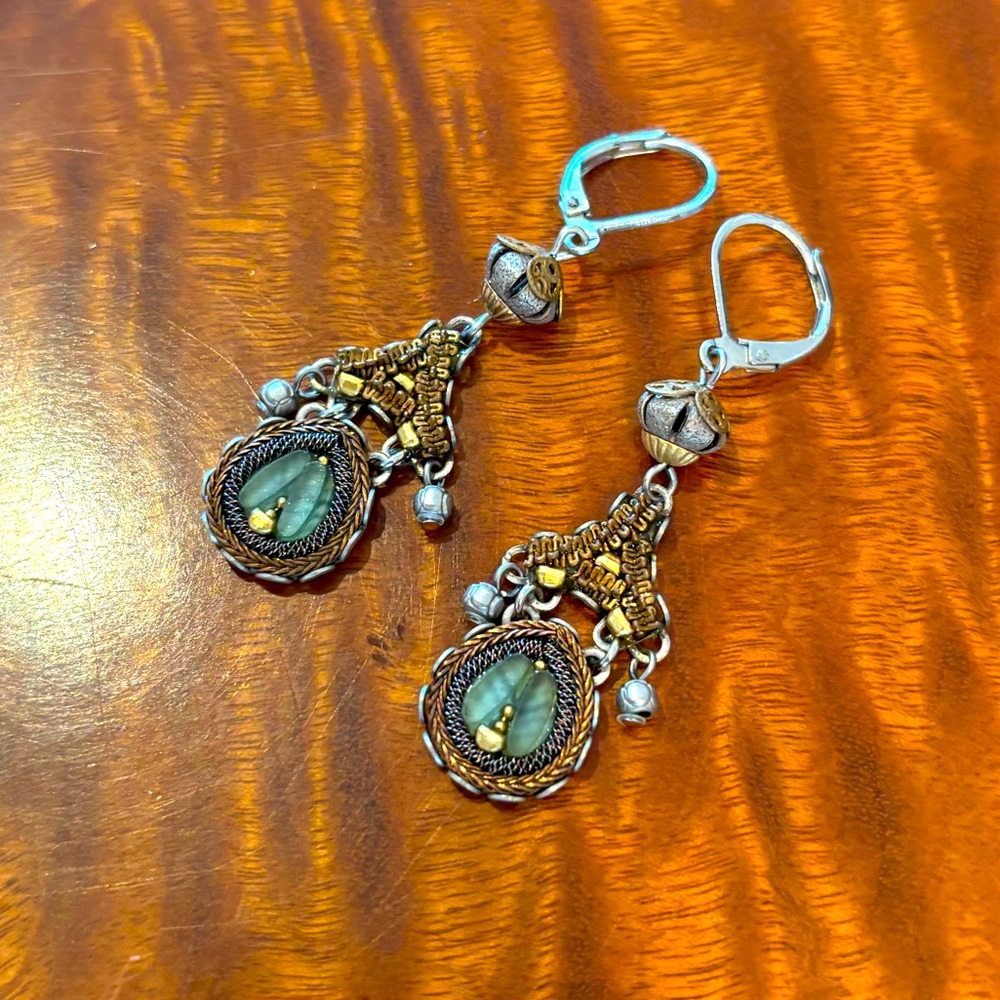 Ayala Bar Gold and Turquoise Earrings